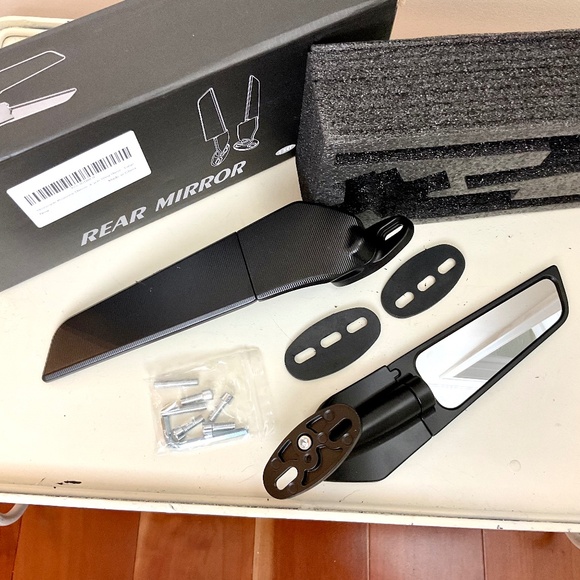 Modified Motorcycle Rearview Mirror,1 Pair Adjustable Rotating Side Mirrors - Picture 10 of 14